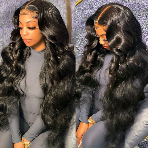 “Alivia Reid” 200% Density Cambodian Natural Wave Transparent Lace Frontal Lace Wig